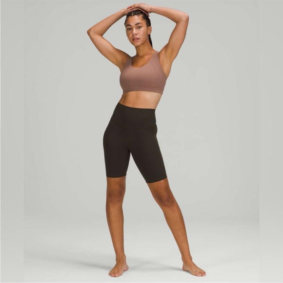 Lululemon Align Biker Shorts Olive Green 8" Inseam Rare Size 6 - Picture 1 of 10